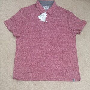 Flag & Anthem Red Heathered Polo Shirt | Size L | NWT